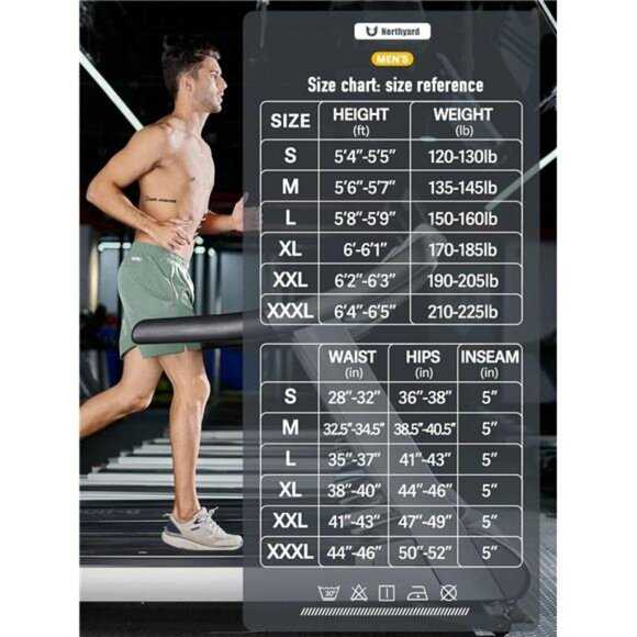 Mens Running Shorts 5 Inch Quick Dry Gym Workout Athletic Tennis Hiking Shorts - Picture 6 of 7